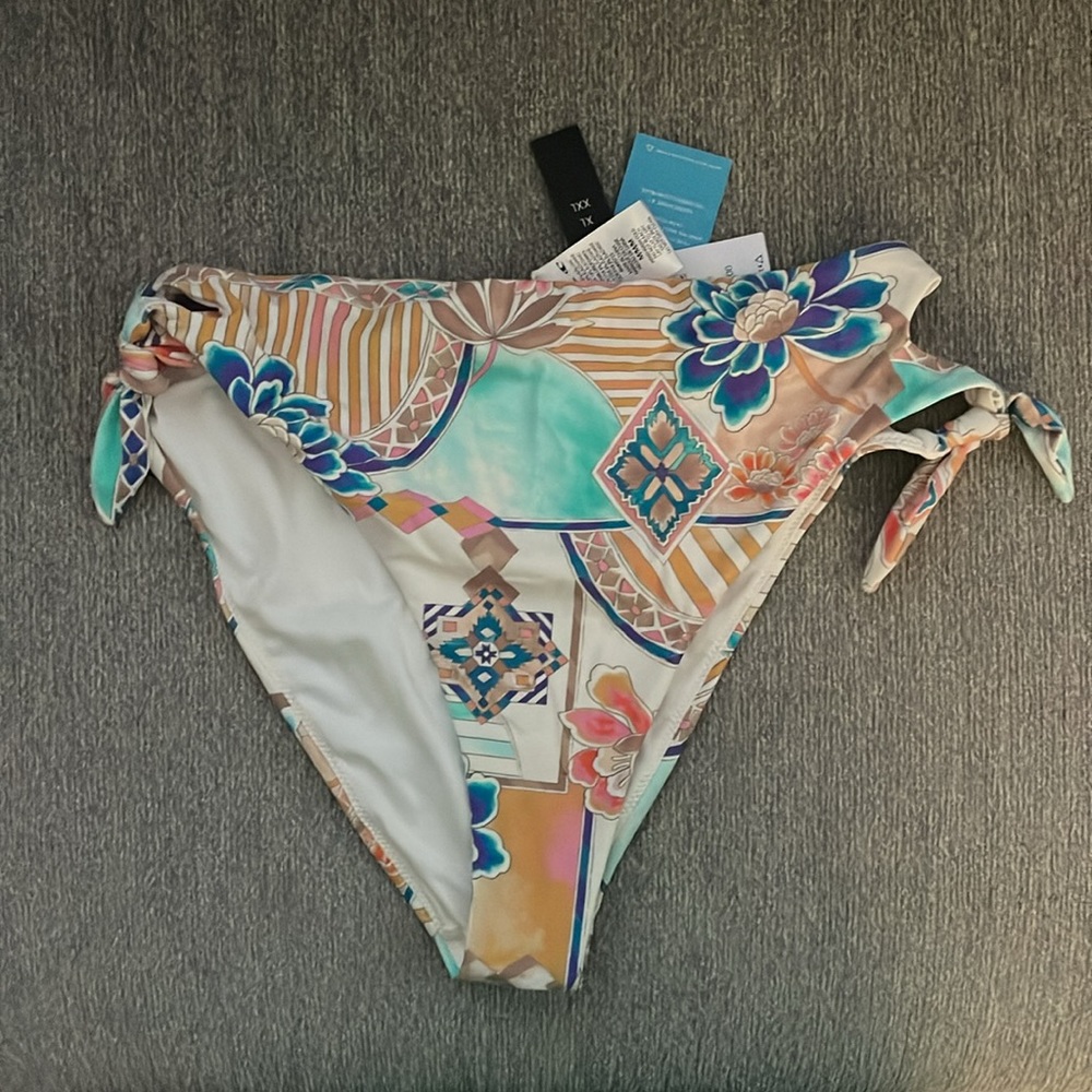 NWT O'Neill Zephora Encinitas Bikini Bottoms Blue  M - Picture 2 of 3